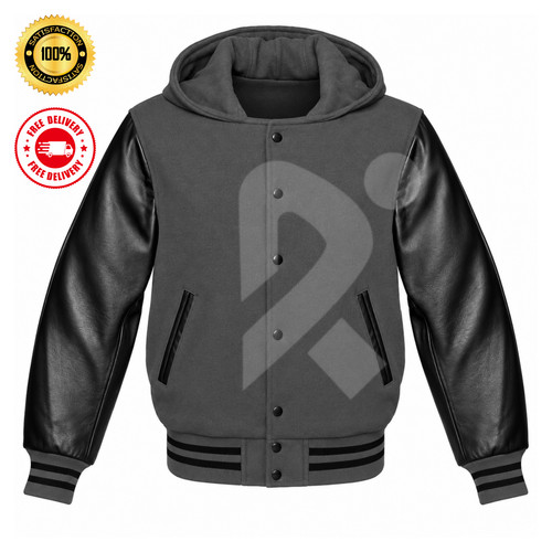 Men varsity jacket - men's, hooded
